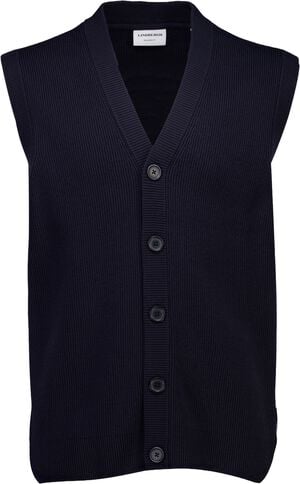 Rib v-neck button slipover
