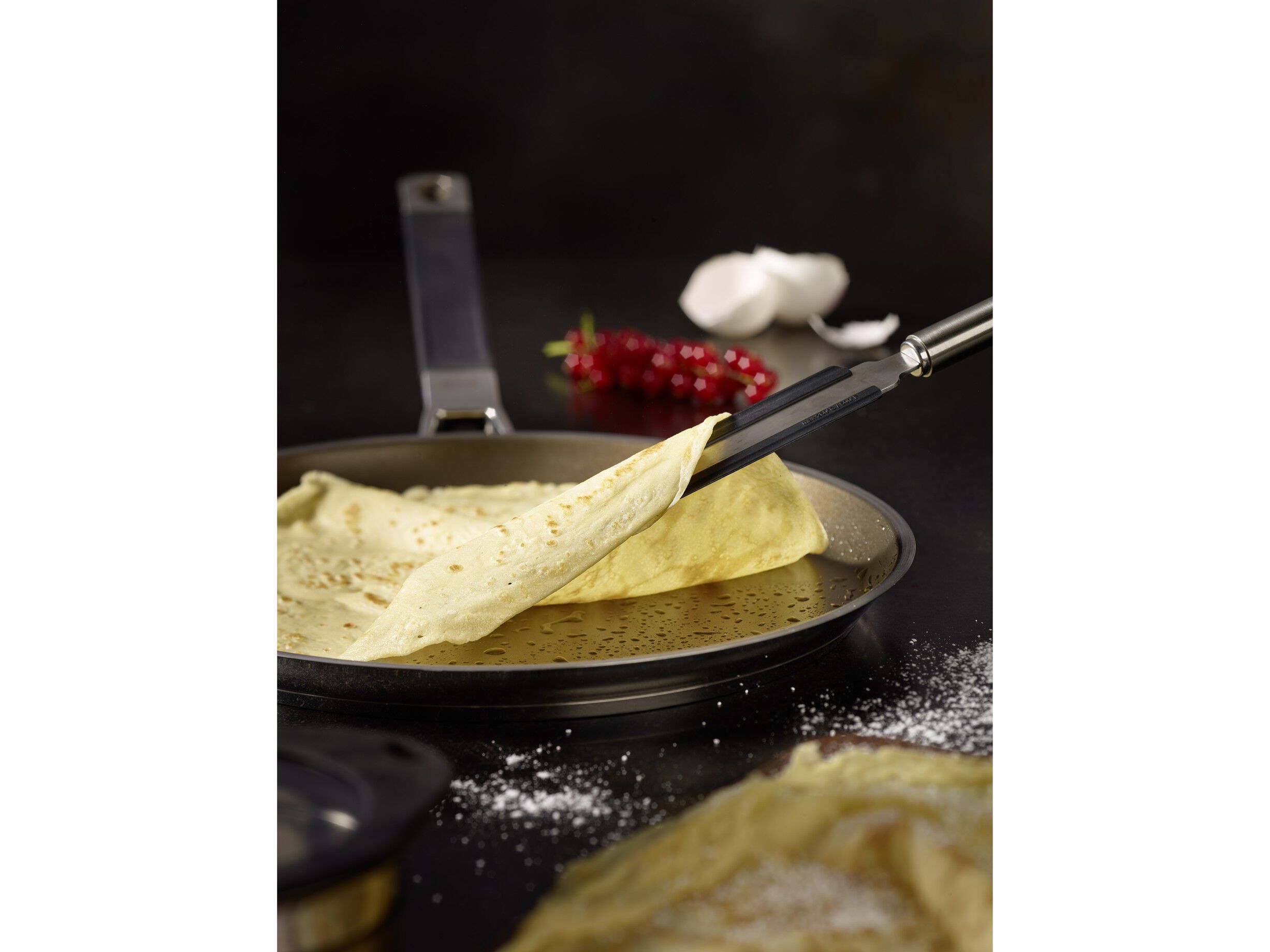 Palet/pandekagevender lige 32 cm St&aring;l/Silikone