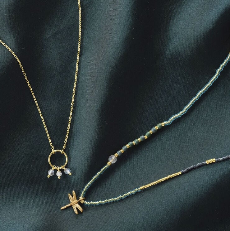 Sentiment Labradorite Moonstone Necklace GP