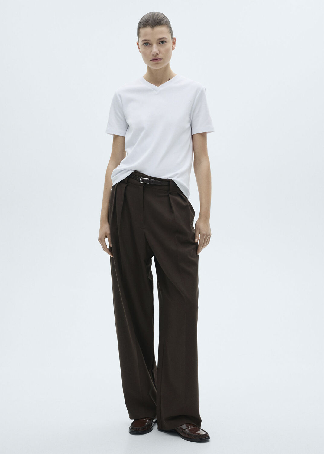 V-neck cotton T-shirt