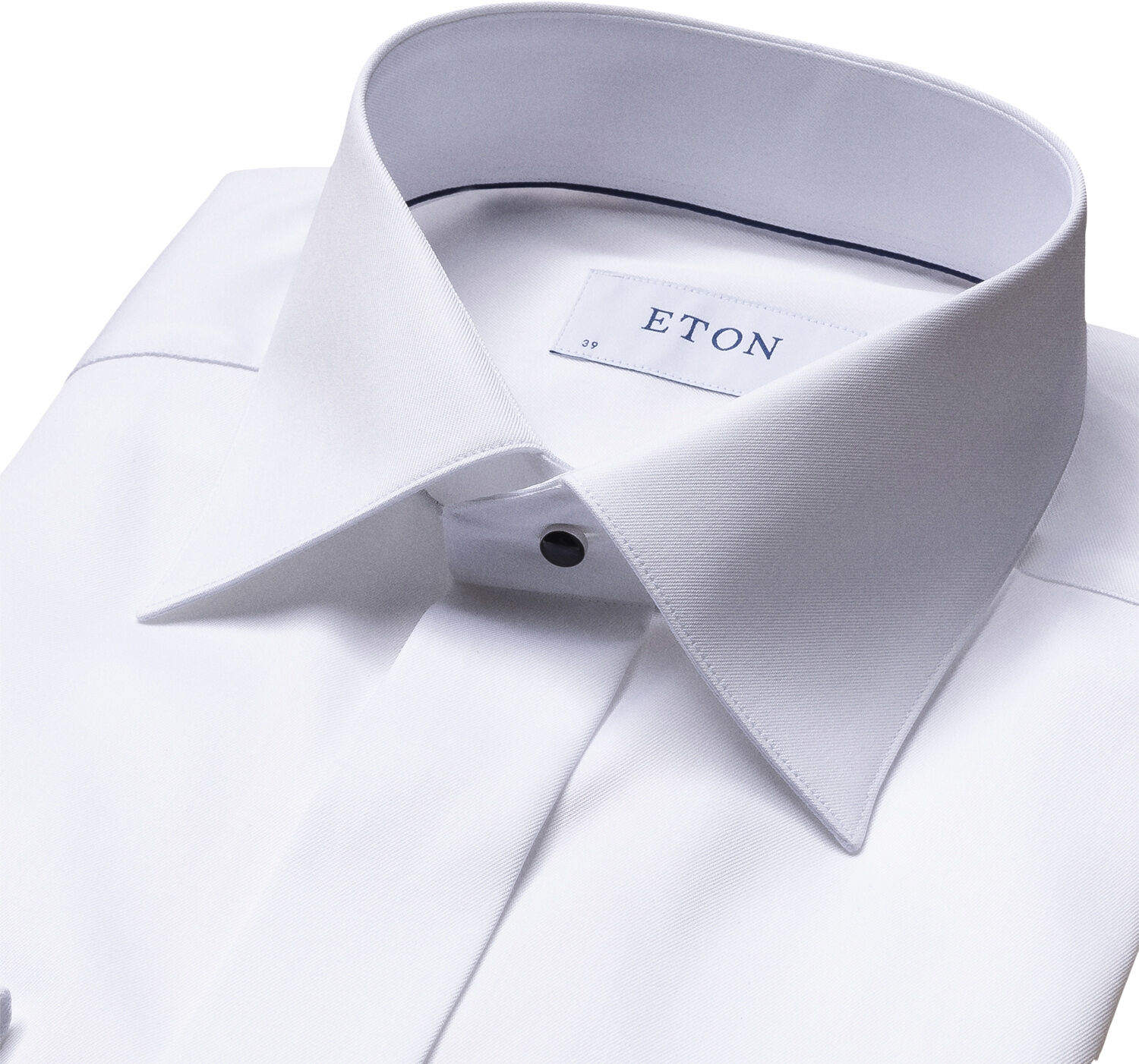 Slim Fit White Signature Twill Tuxedo Shirt