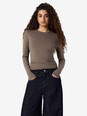 NMADRIANA L/S SLIM TOP JRS NOOS