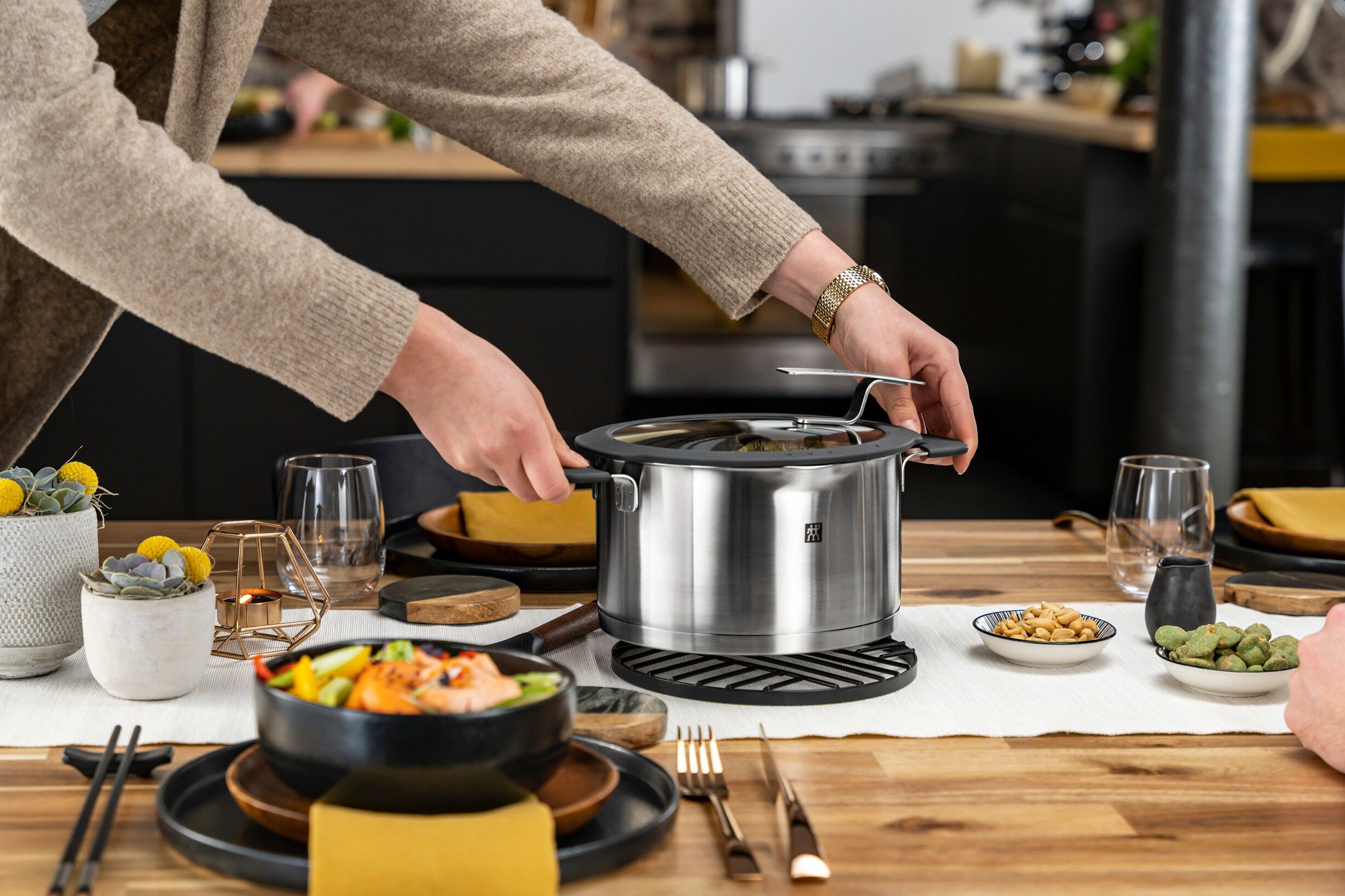 Simplify Grydes&aelig;t, 4-dele, Rustfrit st&aring;l