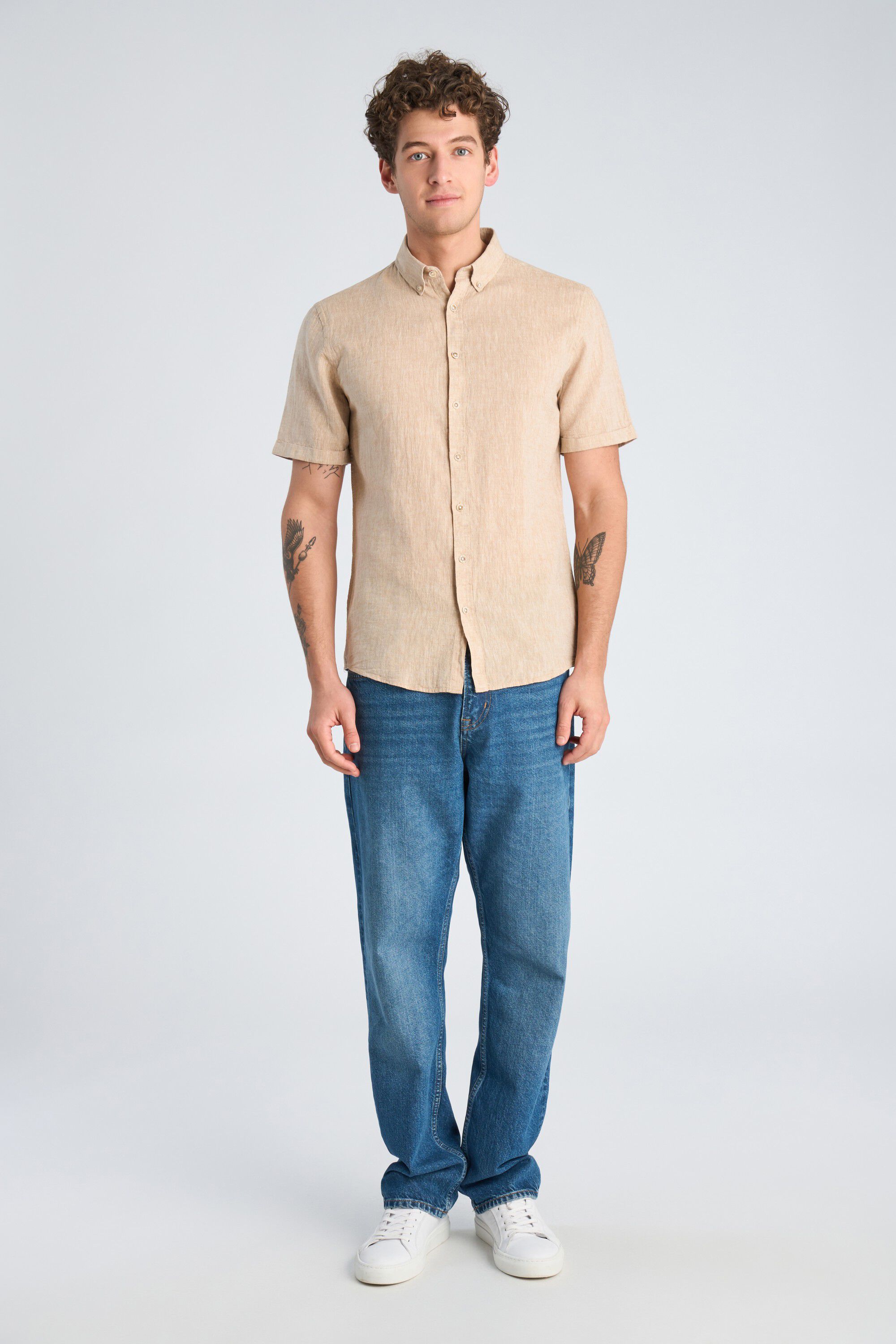 Cotton/linen shirt S/S
