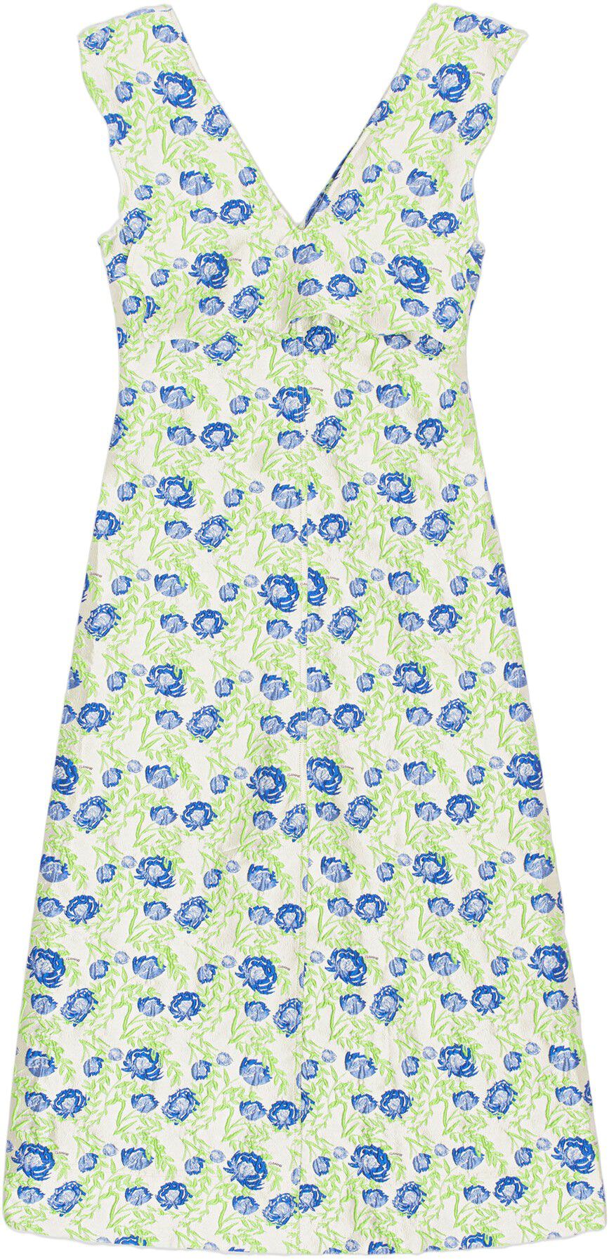 3D Jacquard Rhythm Collar Long Kjole