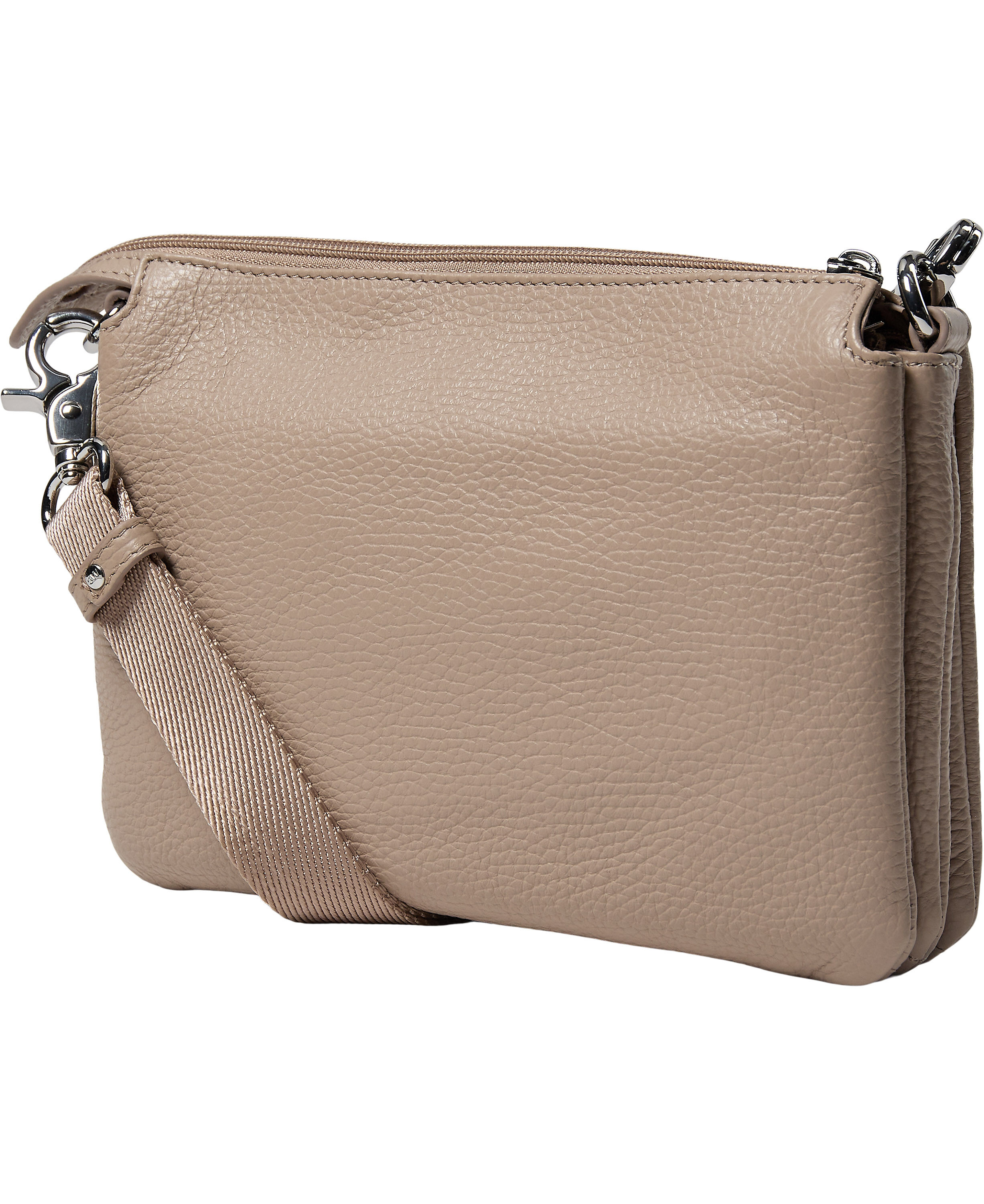 MELLOW LEATHER POCHETTE / WARM TAUPE