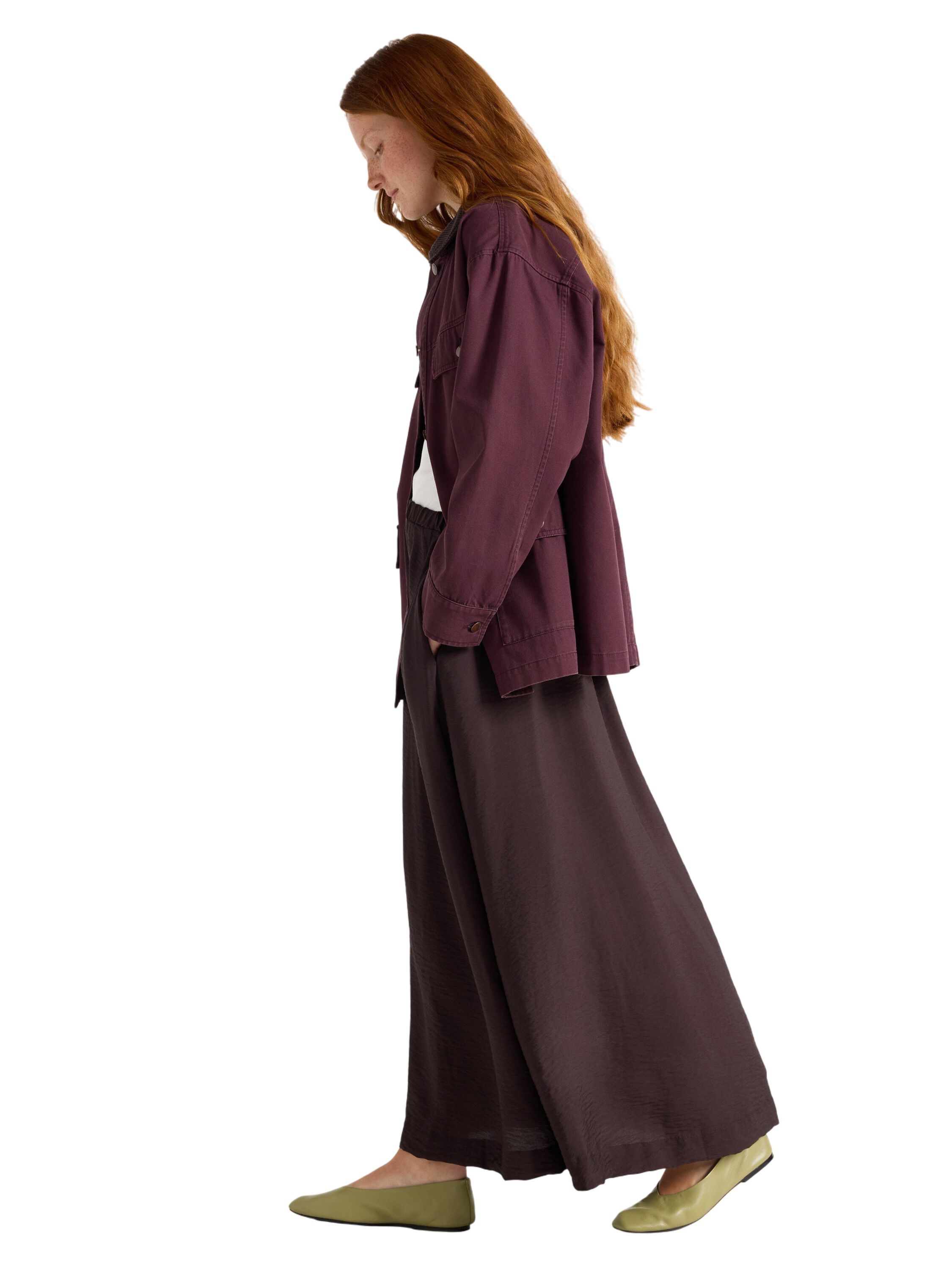 Woven maxi skirt in viscose with a