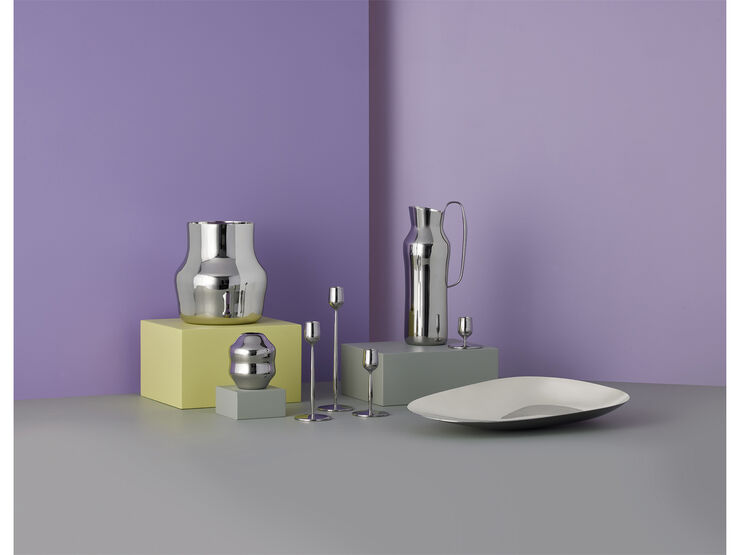 Lysestage Dorotea 7 x 5,5 cm Blankt stål