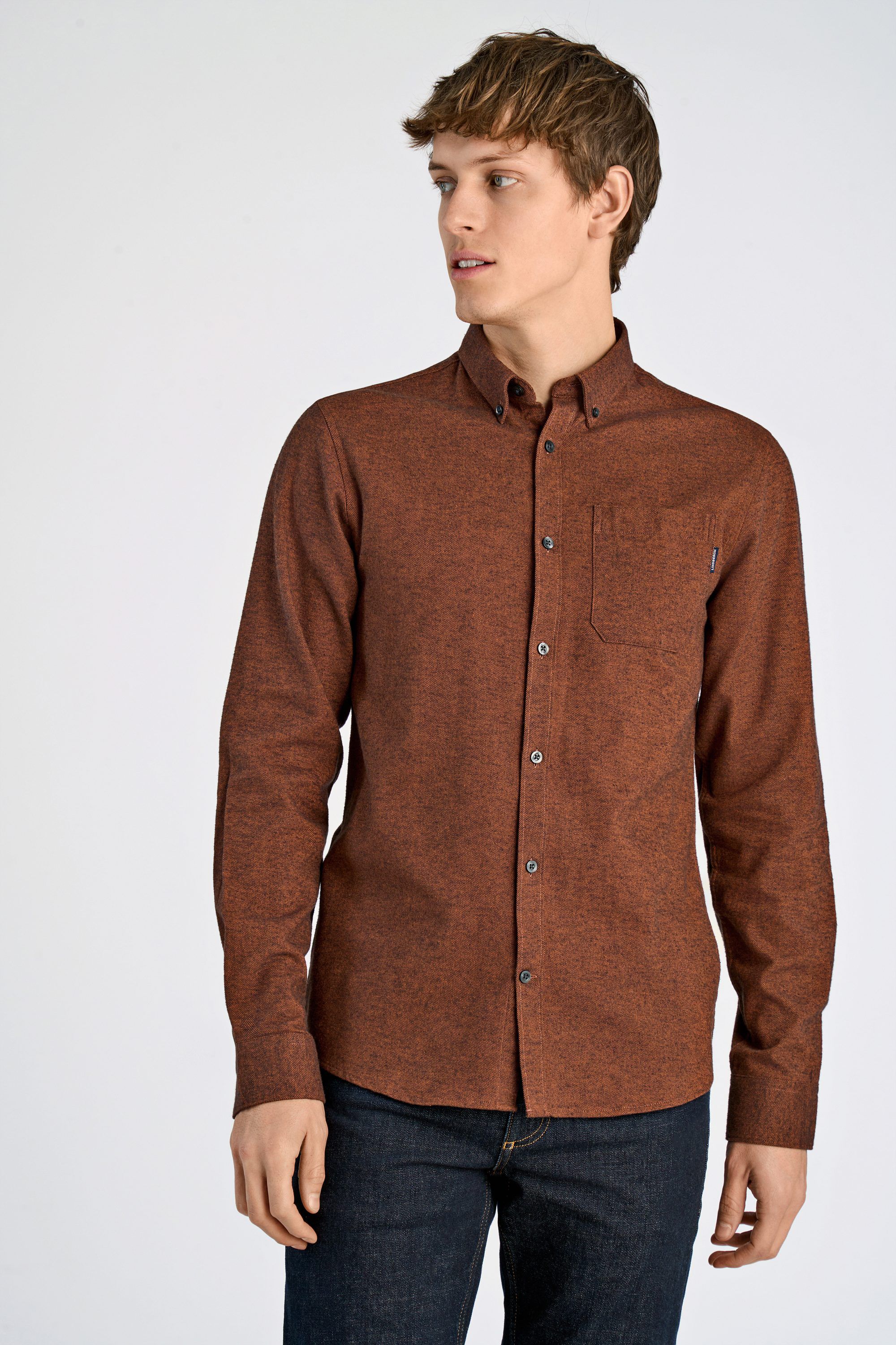 Brushed twill shirt L/S