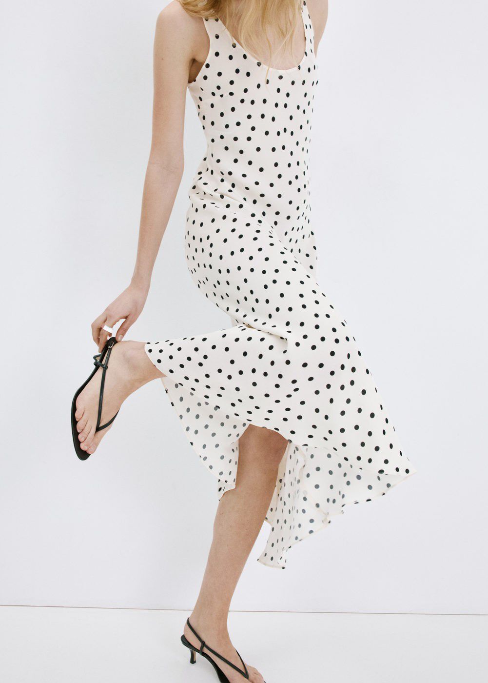 Polka dot midi dress