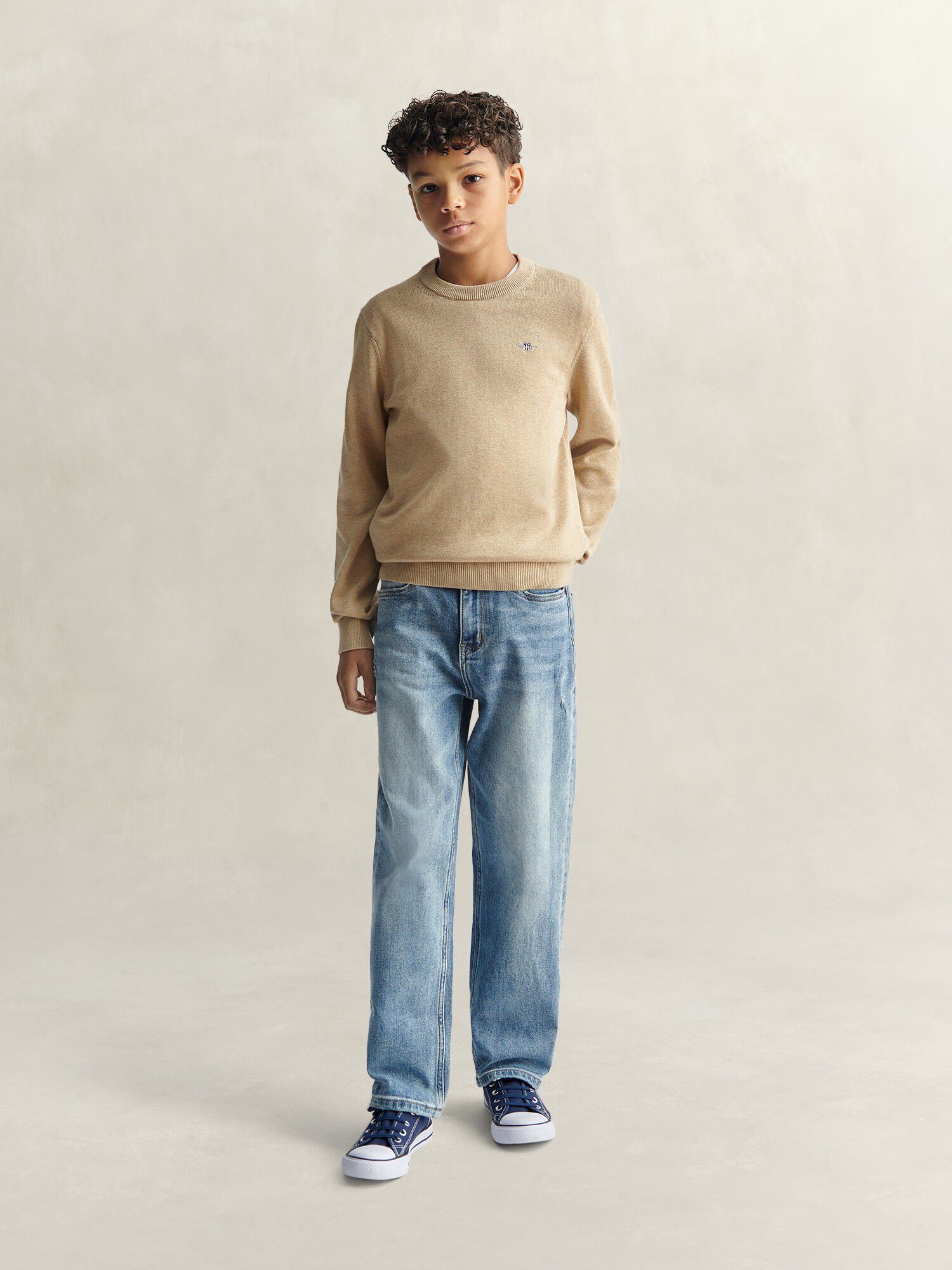 Shield Cotton Crew Neck Sweater