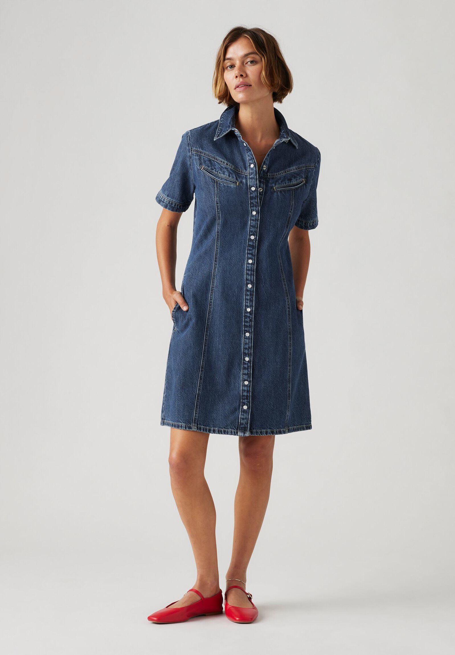 RINOA DENIM SS DRESS SLEDGE SI