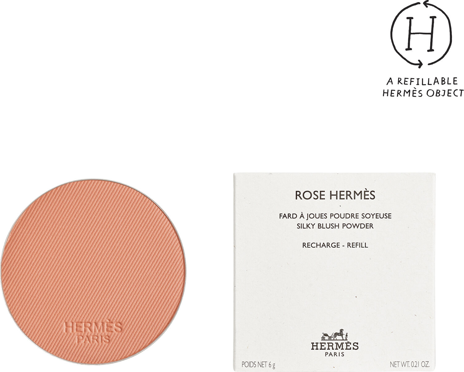 Rose Herm&egrave;s Silky Blush Powder Refill