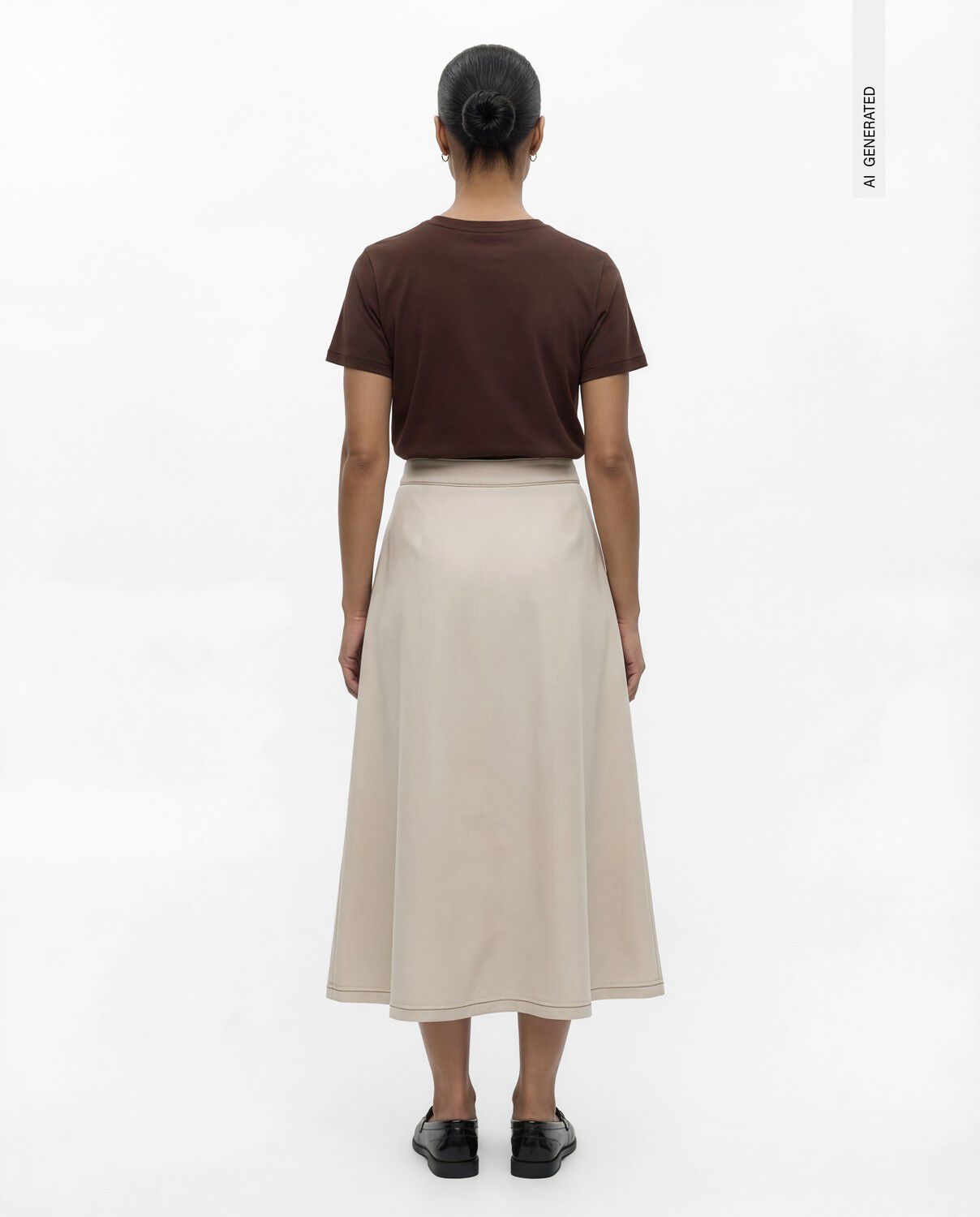 OBJSINA MW LONG DENIM SKIRT E REP