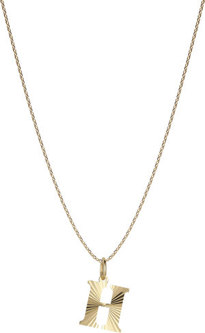 Reflection Letters, gold-plated sterling silver-H
