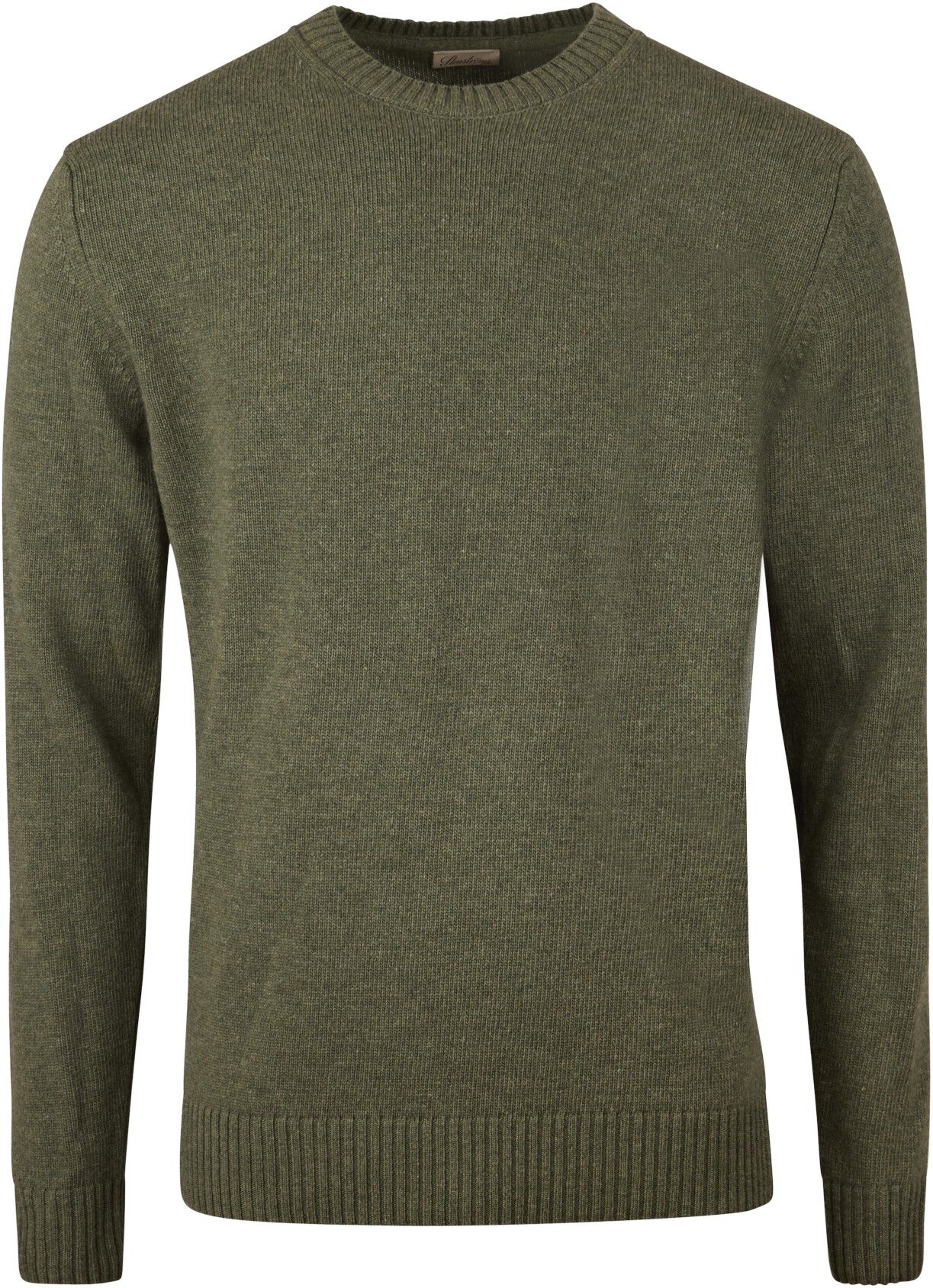 Pullover Knitted Crew Neck Carded Merino Wool