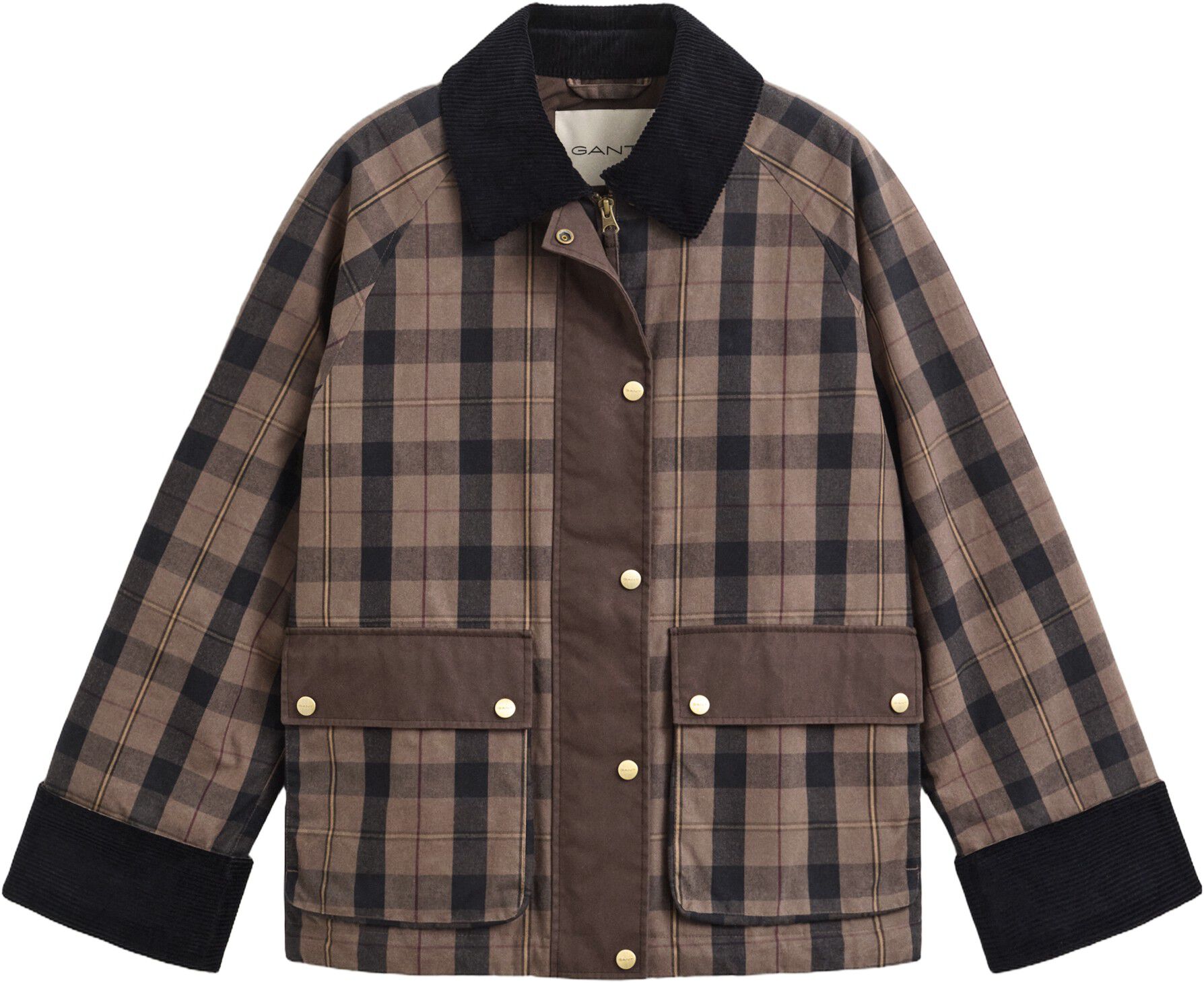CHECKED WAXED JACKET