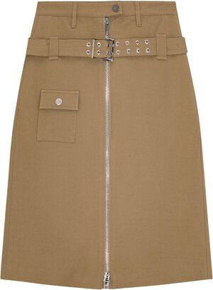 Heavy Cotton Tailoring Midi Skirt