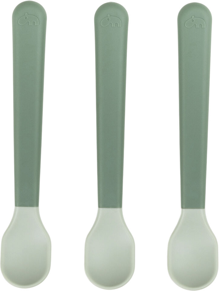 Foodie easy-grip babyske 3-pak Gr&oslash;n