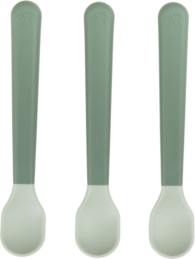 Foodie easy-grip babyske 3-pak Grøn