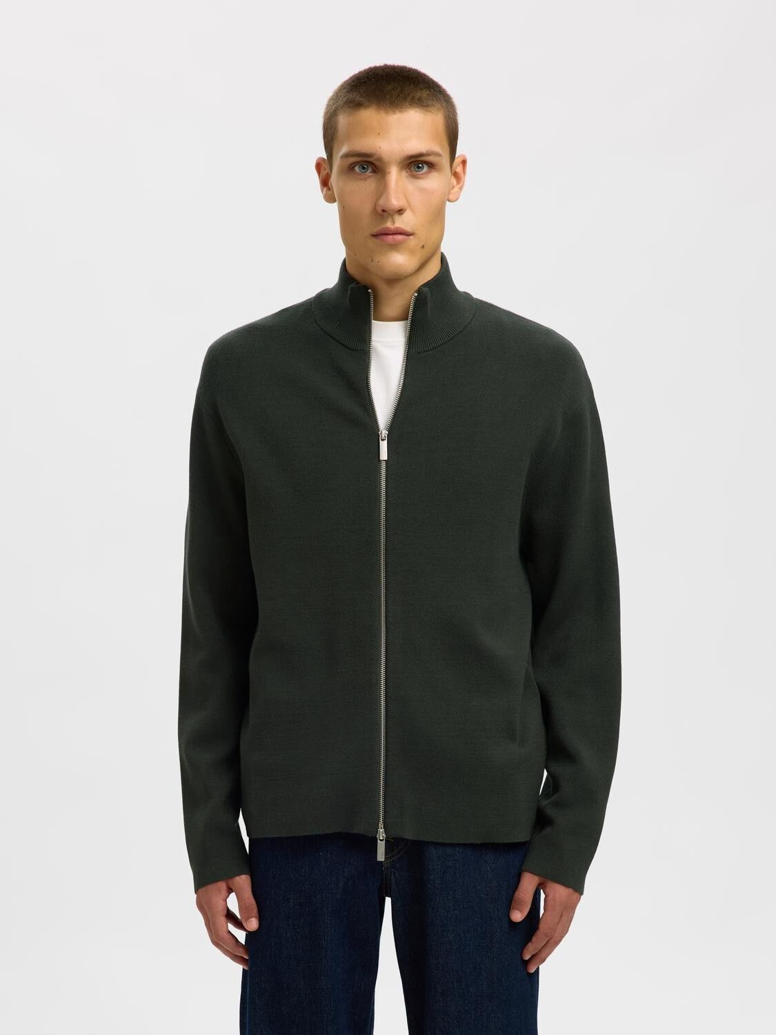 SLHTELLER FN RELAXED ZIP CARDIGAN N