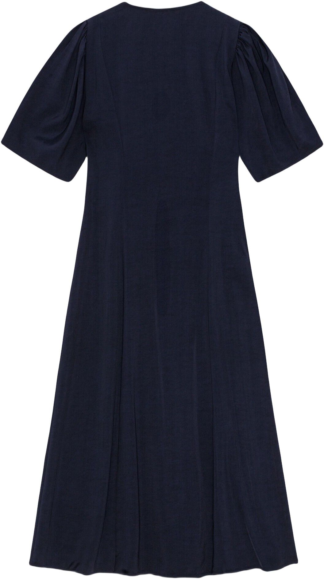 Viscose Twill Wrap Midi Dress