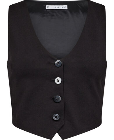 Cropped waistcoat with buttons