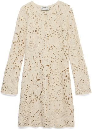 AWALISON LS V-NECK SHORT DRESS