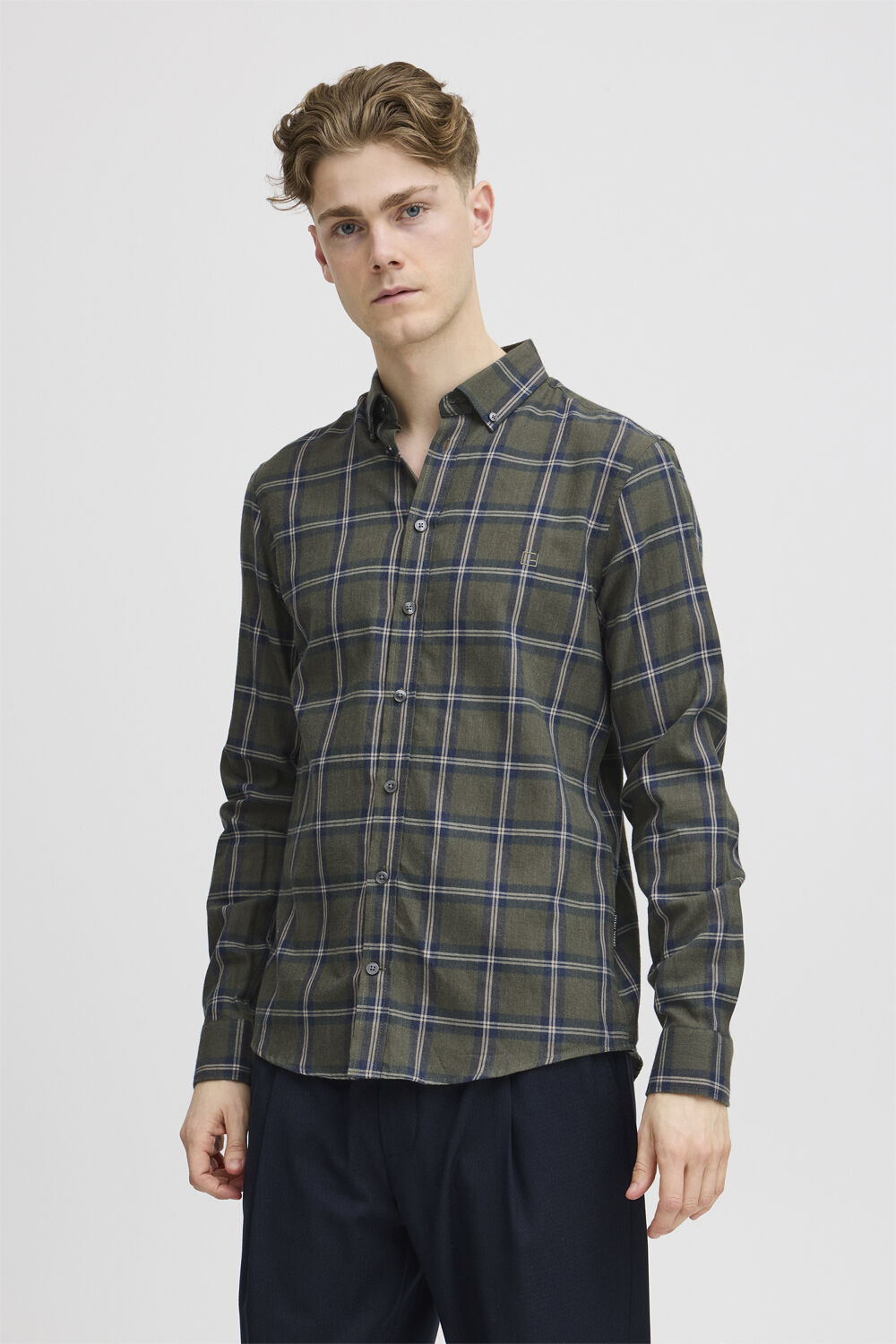 CFANTON LS BD 0159 checked brushed
