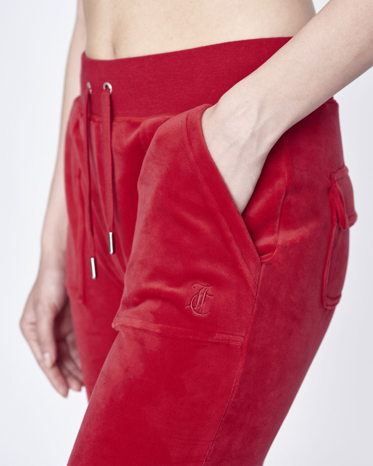 Del Ray Classic Velour Pant Pocket Design