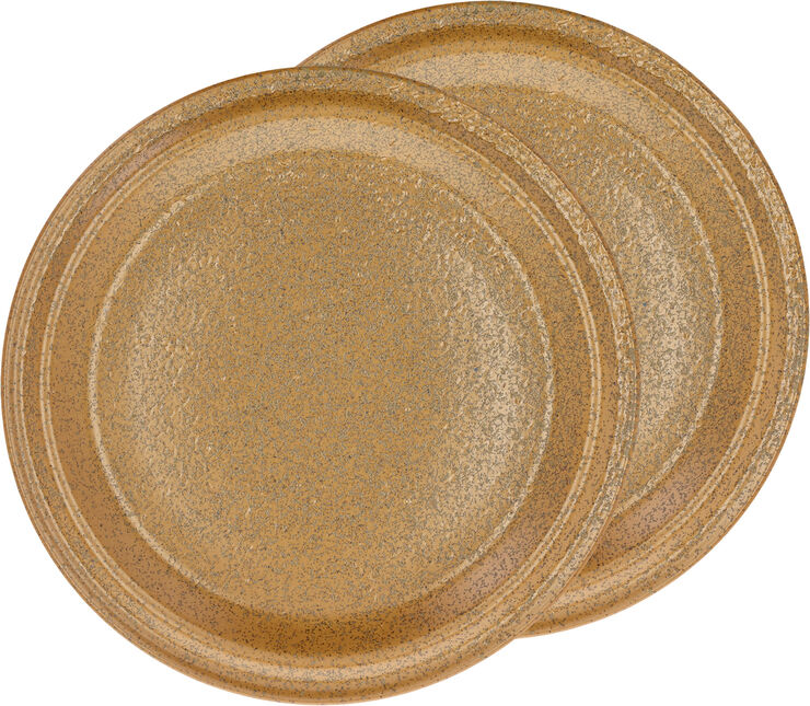 Middagstallerken Evig 26 cm 2 stk. Amber Porcelæn