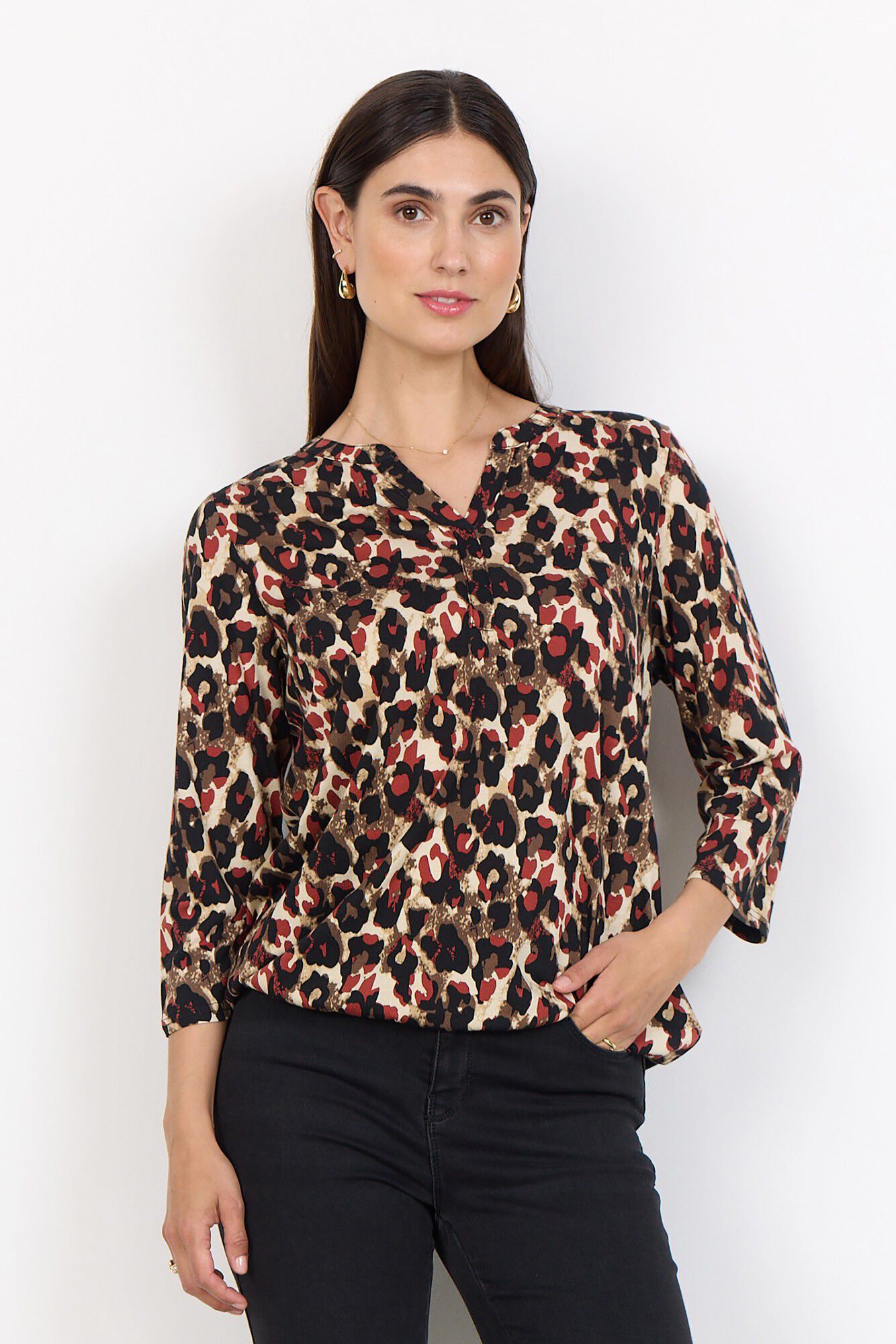 SC-FELICITY AOP 516 Bluse R&oslash;d