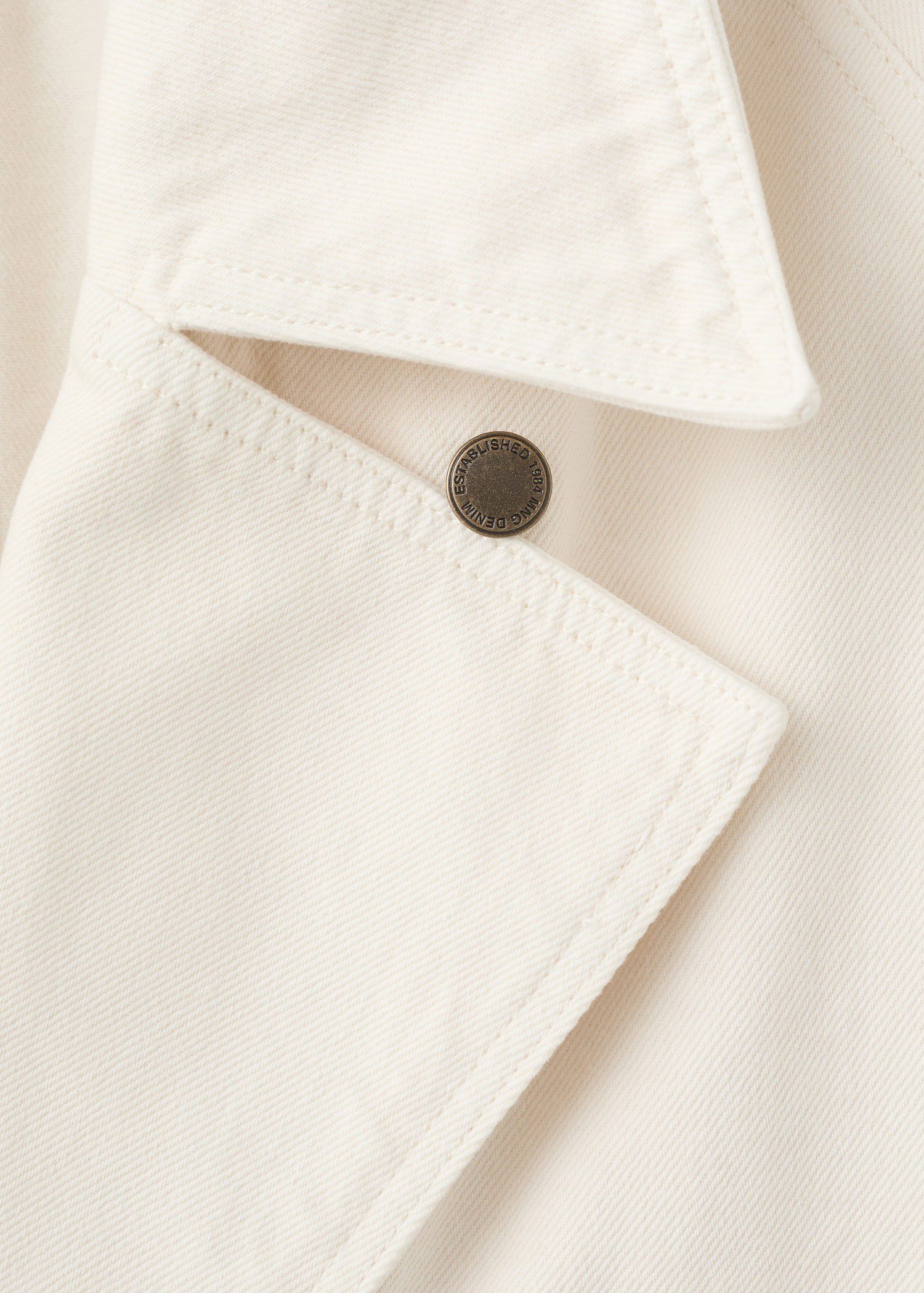 Denim trench with belt