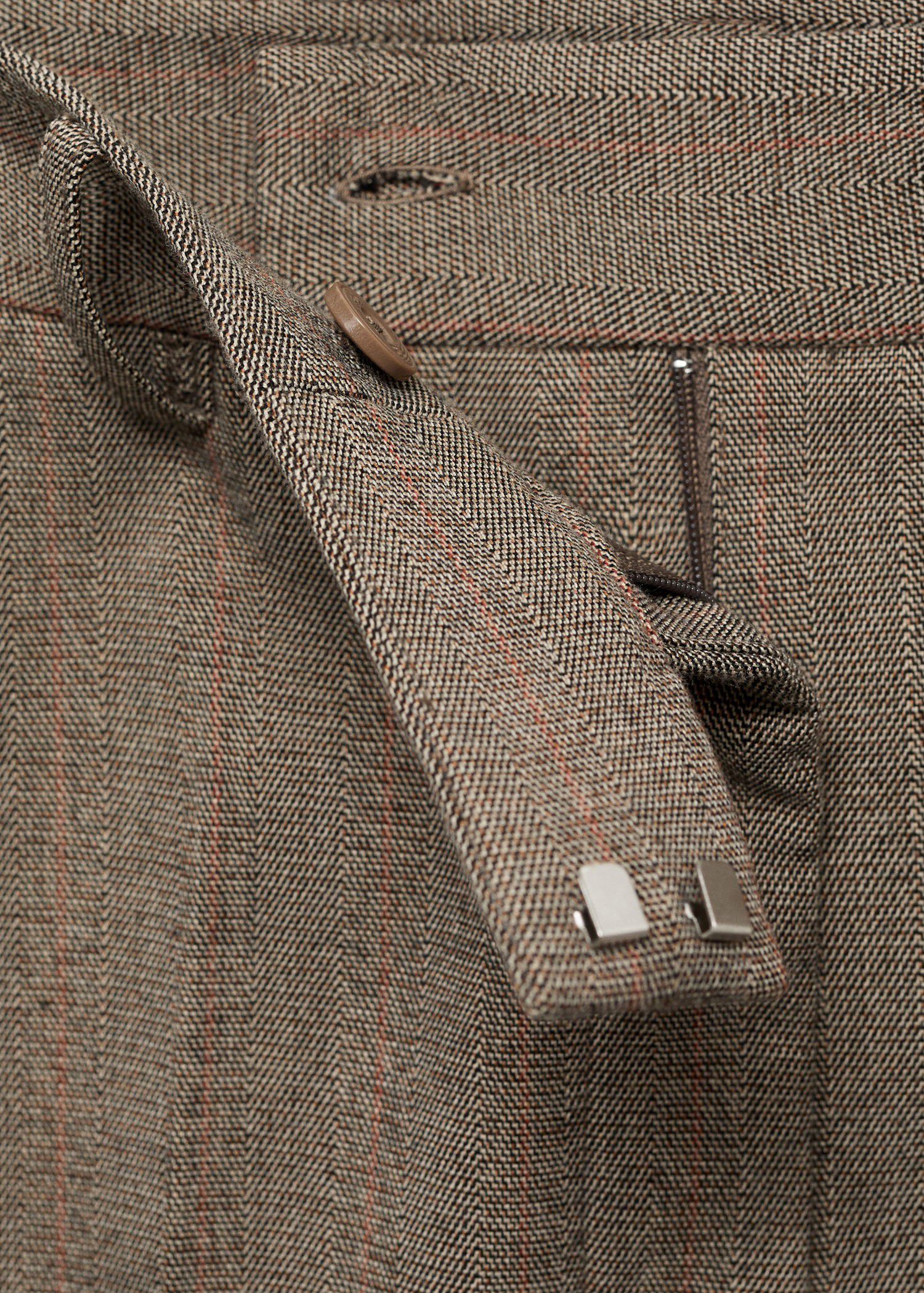 Slim cropped pinstripe trousers