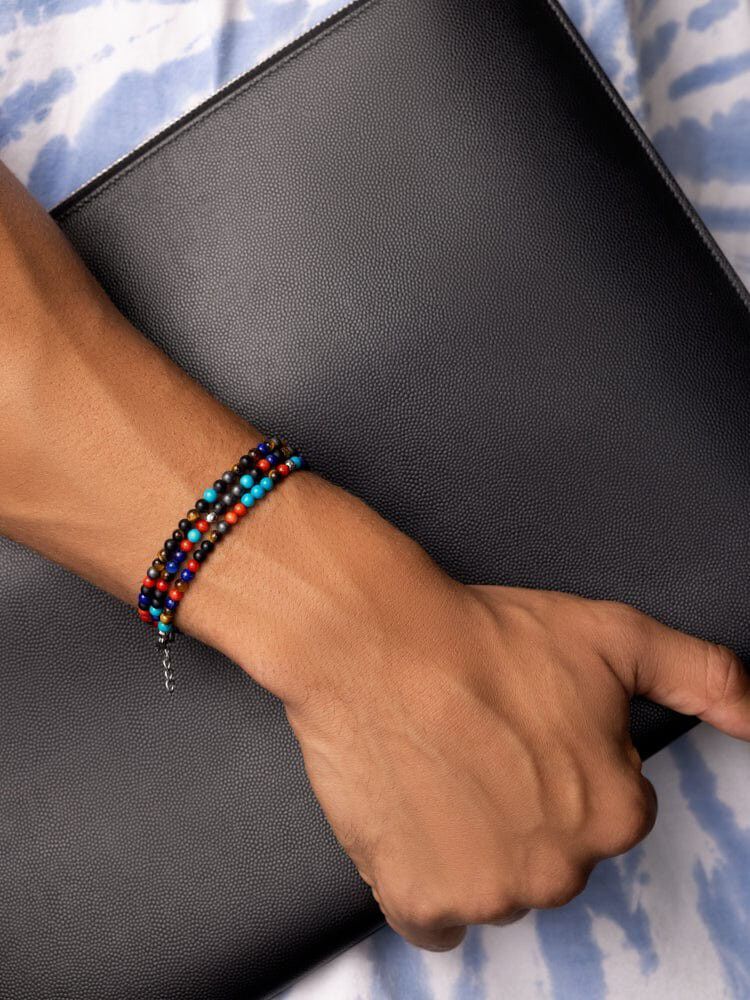 The Mykonos Collection - Turquoise, Red Glass Beads, Blue Lapis, Hemat