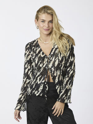 Indy Distressed Zebra Blouse