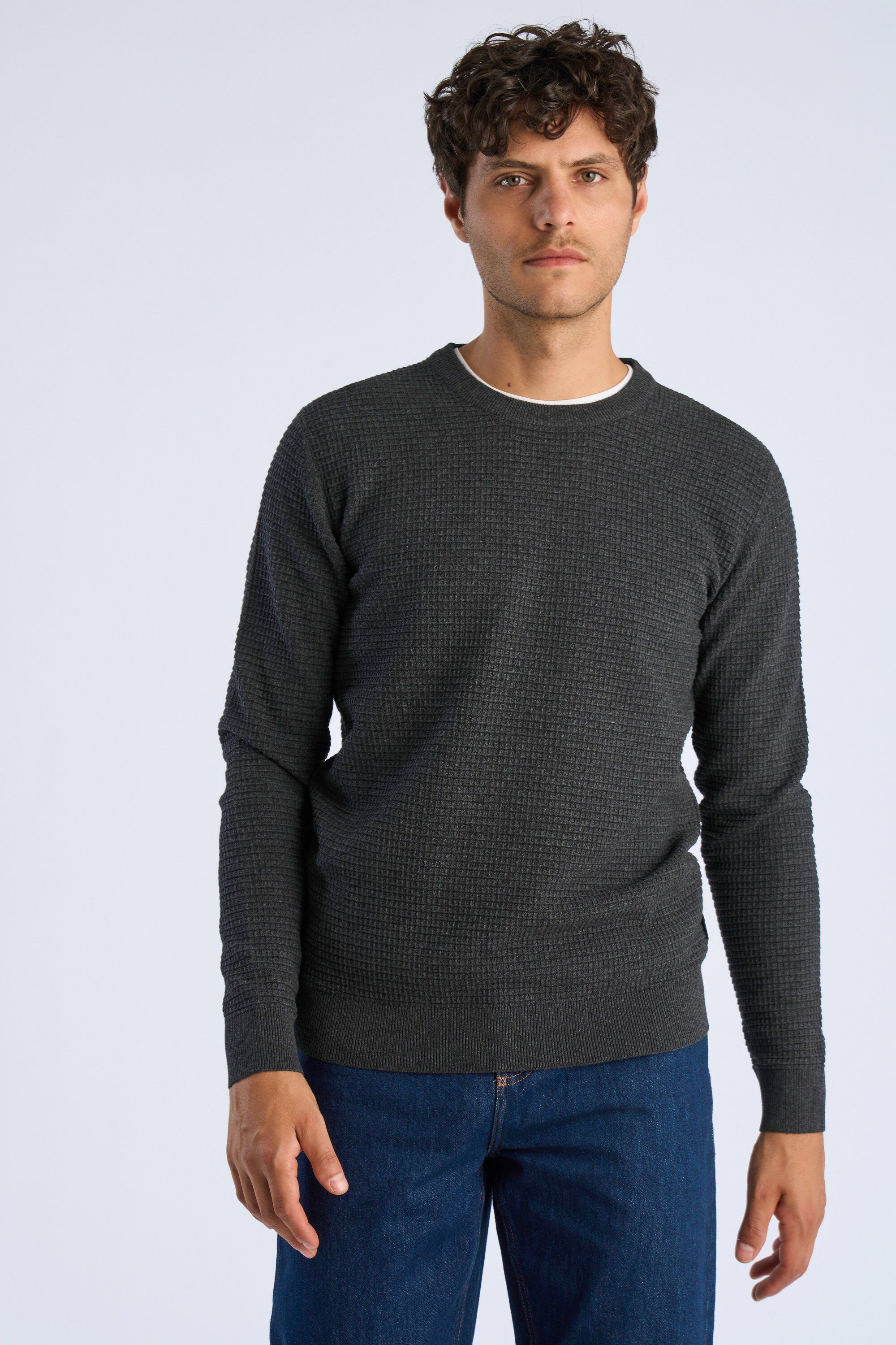 Structure o-neck knit L/S