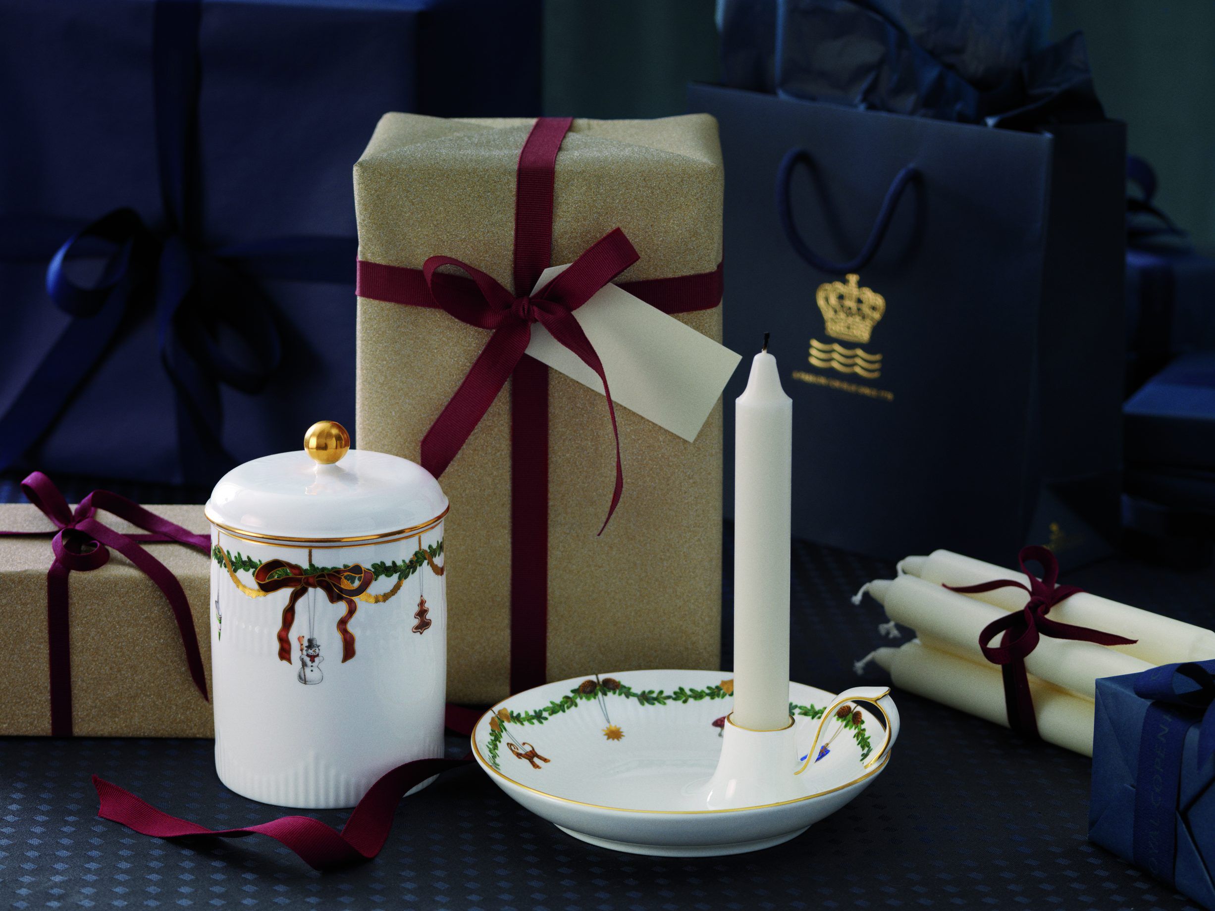 Stjerne Riflet Jul lysestage