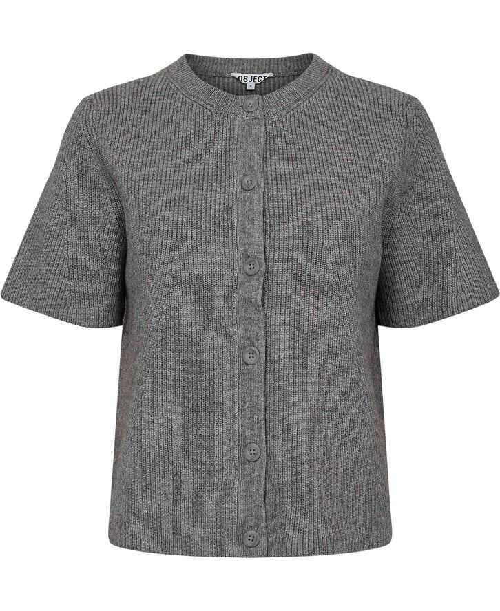 OBJVIOLA SS RE O-NECK CARDIGAN DIV