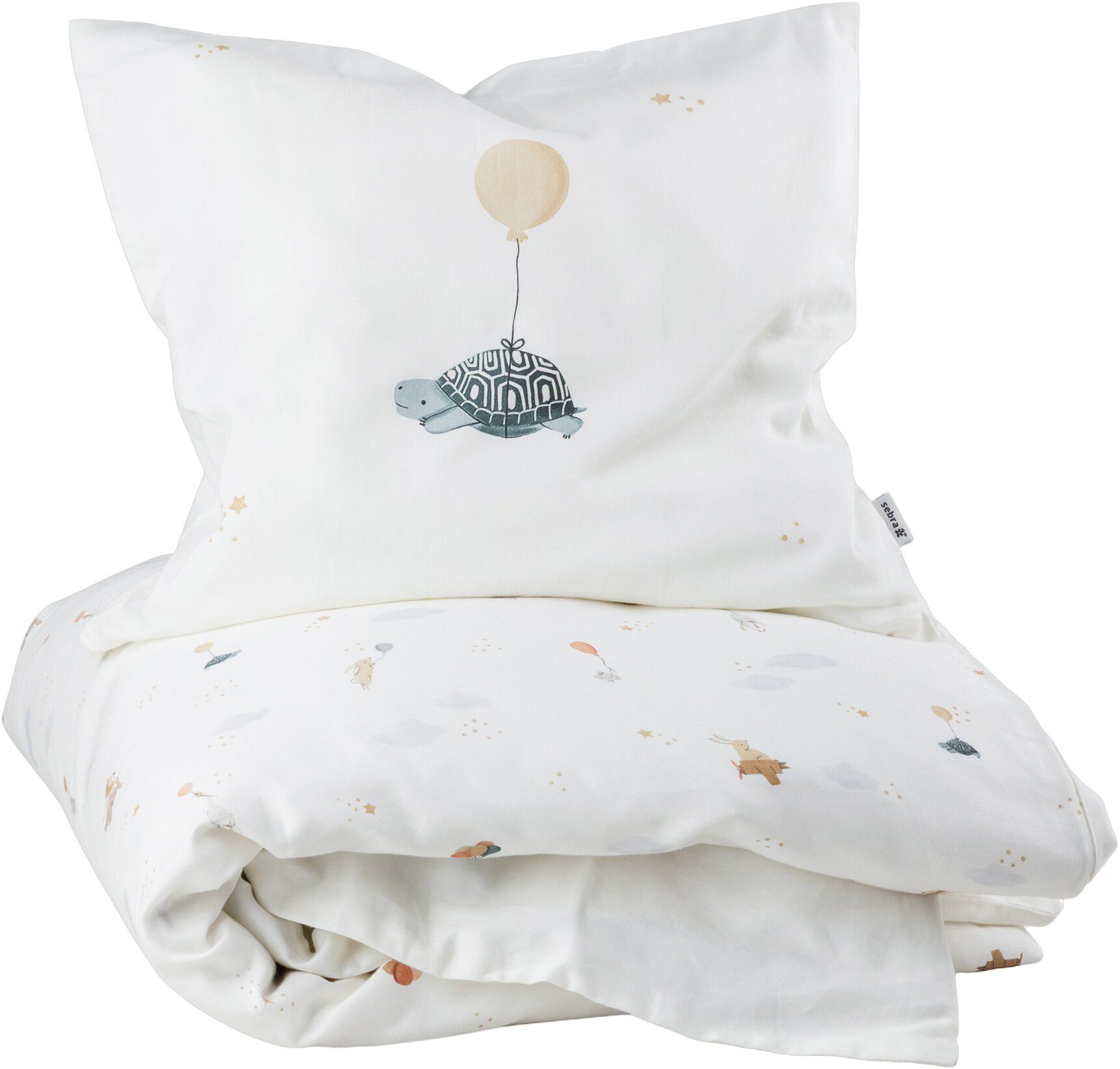 Senget&oslash;j, junior, bomuldssatin, World of Sebra