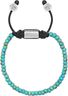 Men's Miyuki Beaded Bracelet with Turquoise and Silver