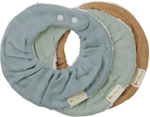 Ruffle bib - Cottage Blue Mix - 3 pack