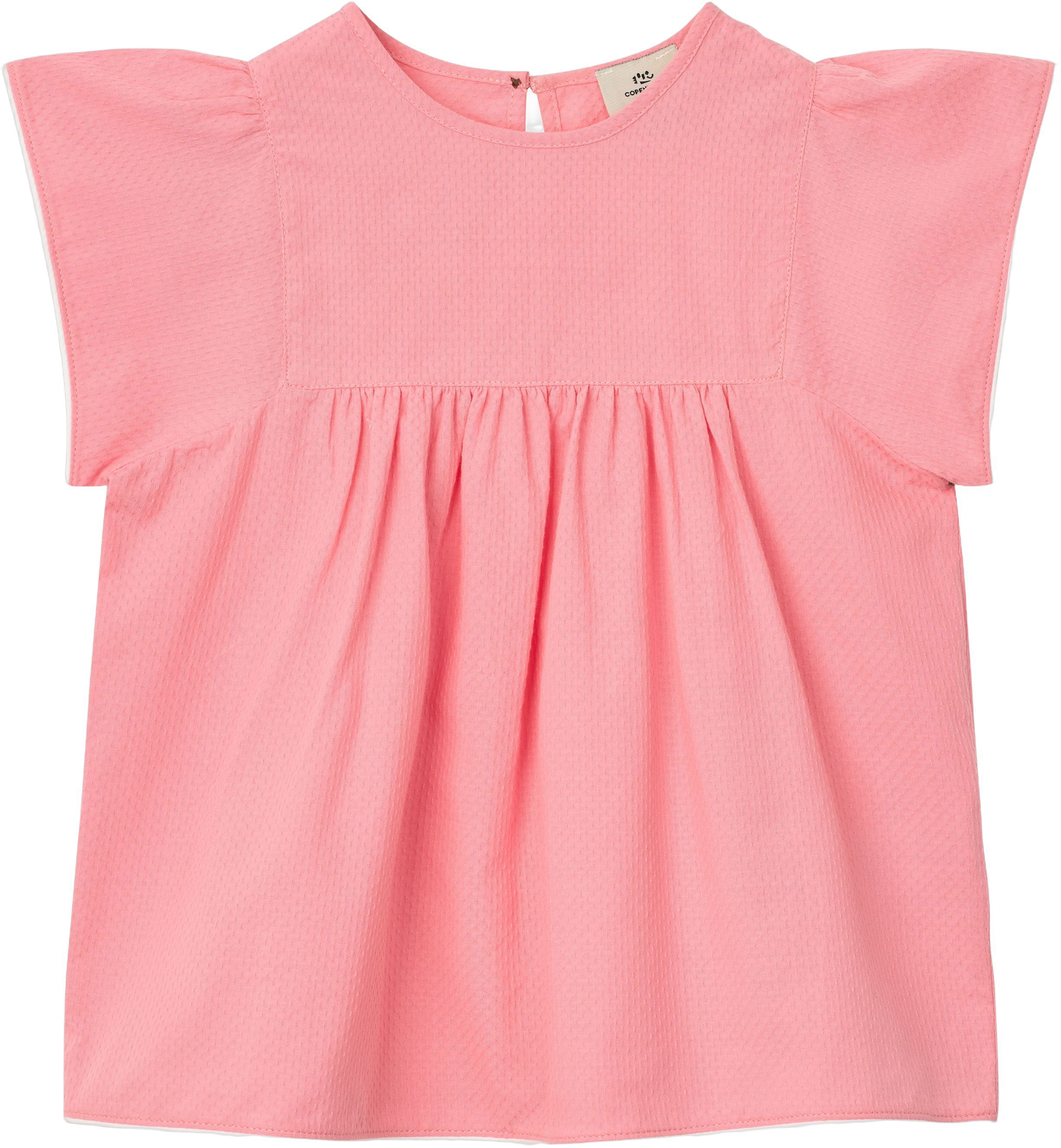 BLOUSE W. CONTRAST PIPING