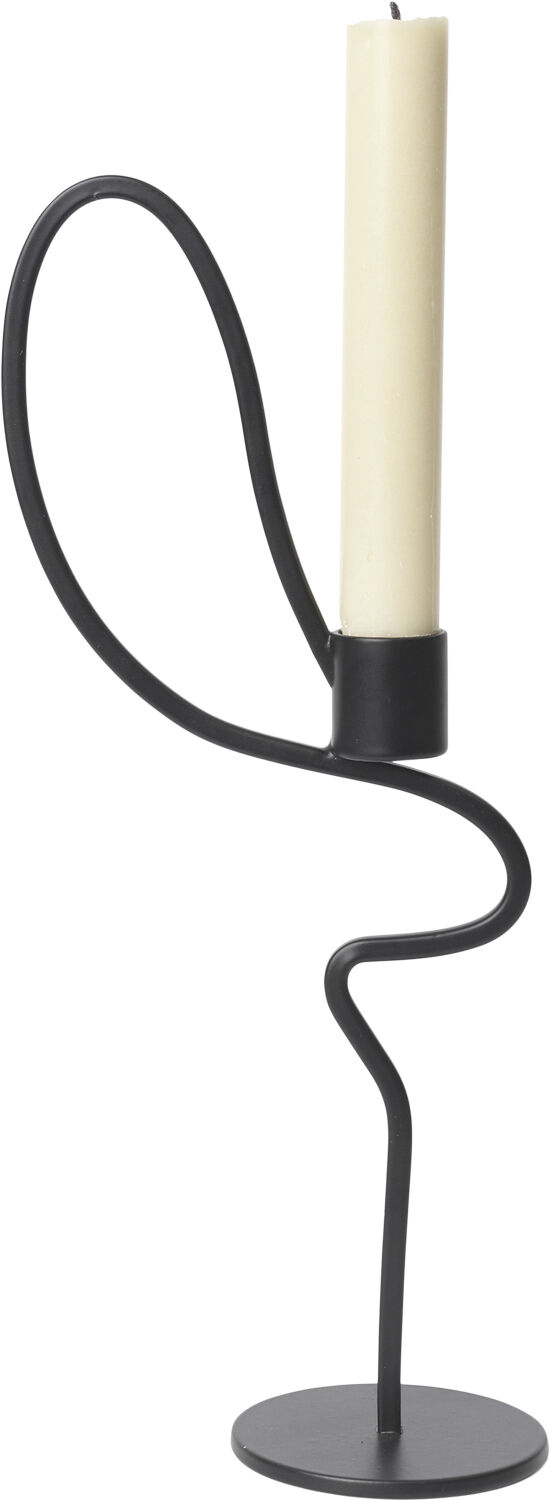 Valse Candle Holder - High - Black