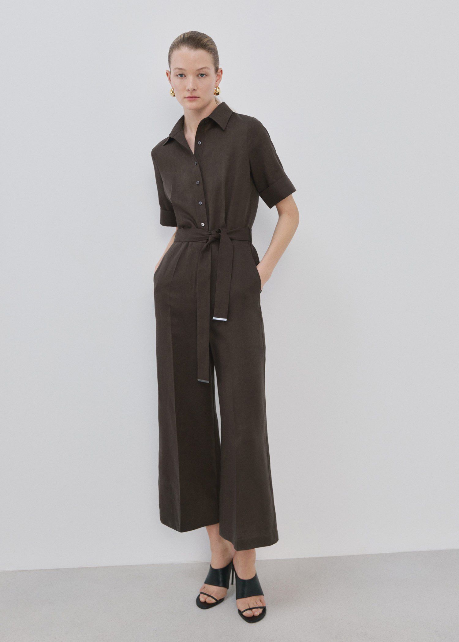 Lyocell shirt jumpsuit