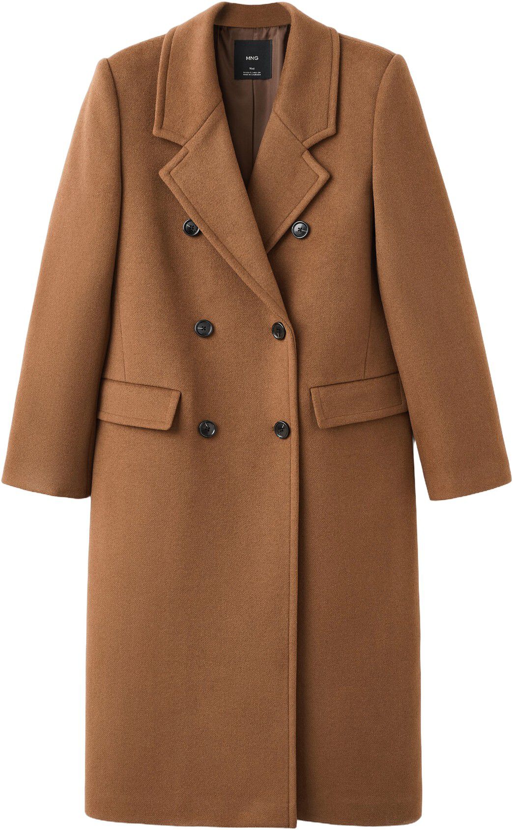 Double-breasted wool coat