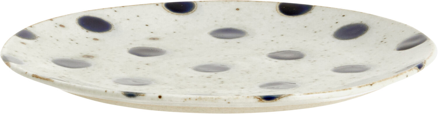 GRAINY saucer/cake plate, sand/dark blue