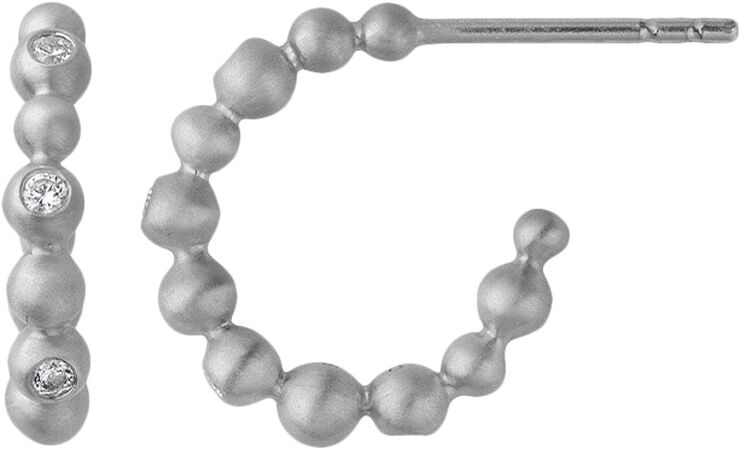 Pebbles hoops small - silver