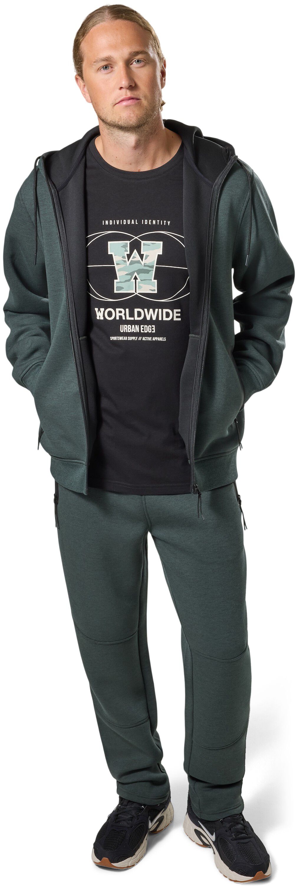 Bros Full Zip H&aelig;ttetr&oslash;je