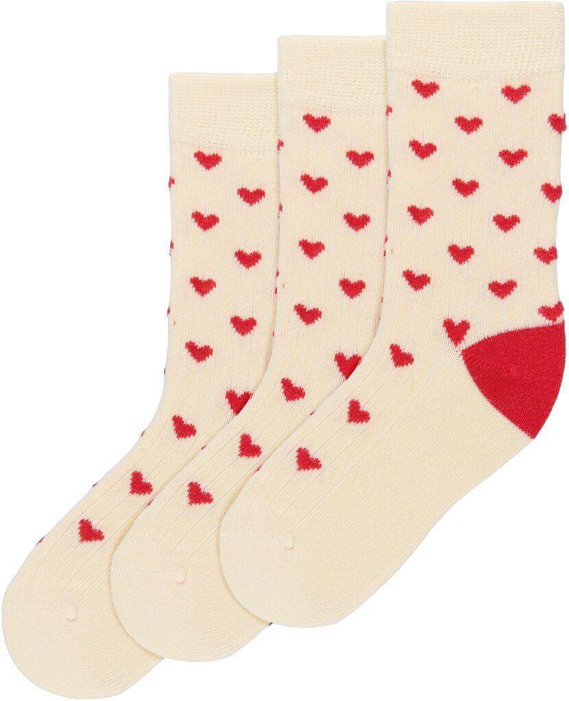 Minipop Bamboo Heart Socks 3 Pack